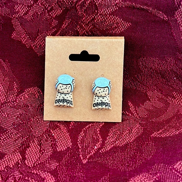 Champagne Cork Earrings - Picture 1 of 1